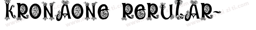 Kronaone Rerular字体转换